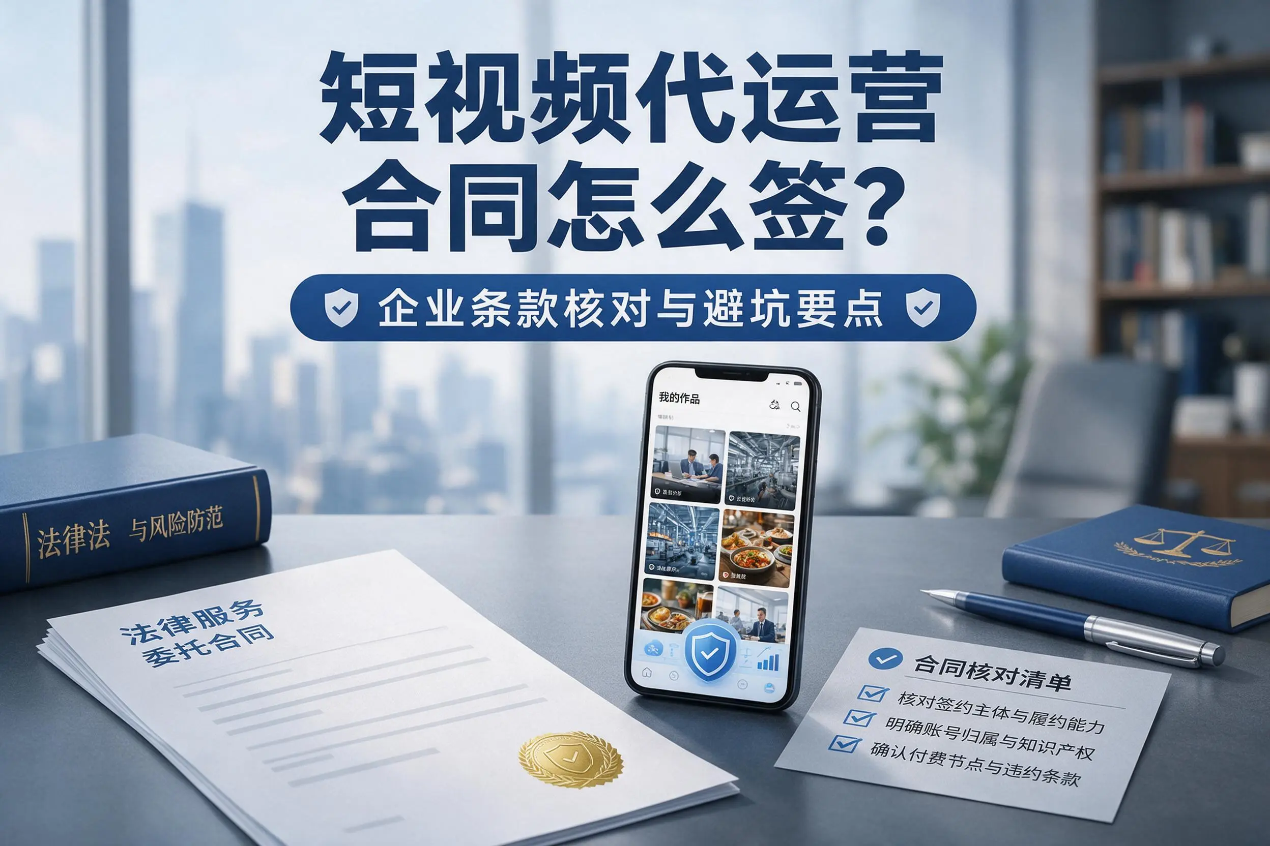 短视频代运营合同怎么签？嘉兴企业条款核对与避坑要点
