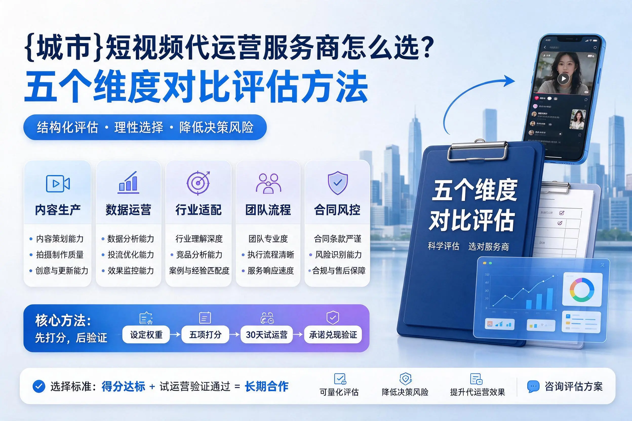 嘉兴短视频代运营服务商怎么选？五个维度对比评估方法