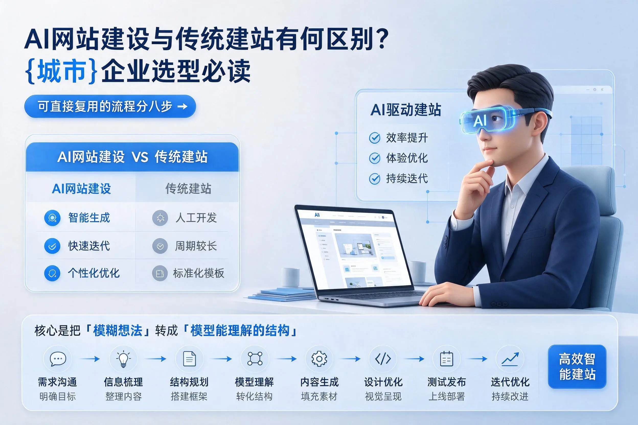 AI网站建设与传统建站有何区别？嘉兴企业选型必读