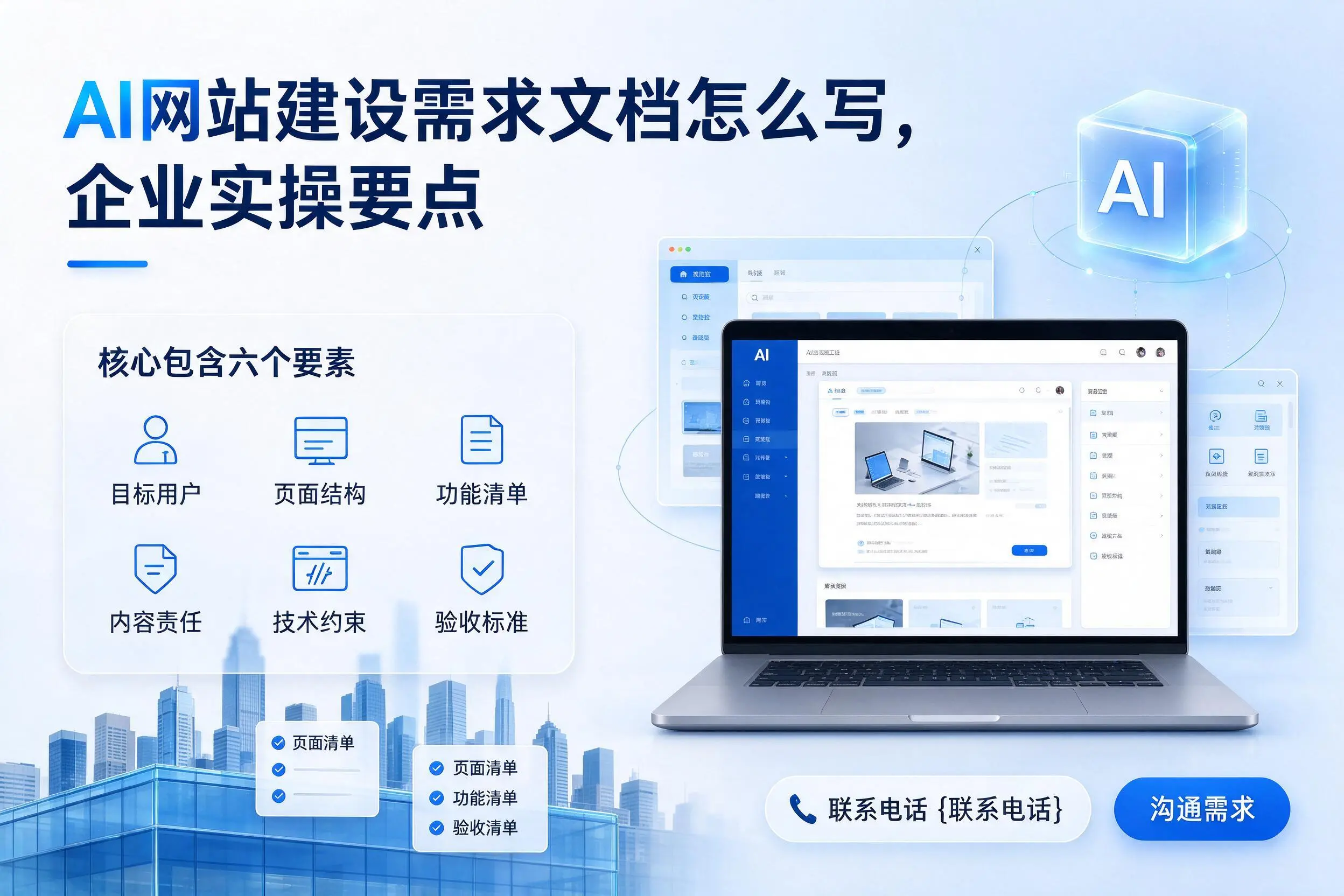AI网站建设需求文档怎么写,嘉兴企业实操要点